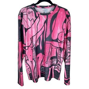 Swiminista x James Peter Henry Men's Rash Guard Swim-Shirt Medium MSRP $125